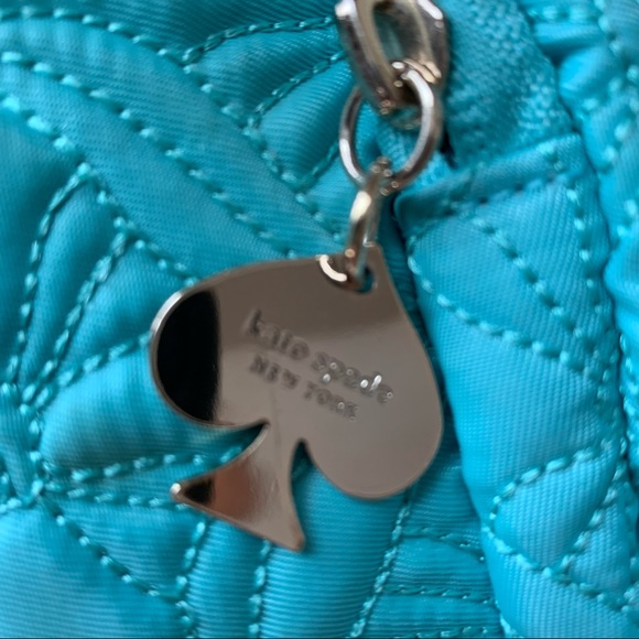 Kate Spade quilted back to school Tiffany blue laptop bag or book holder - Picture 6 of 8